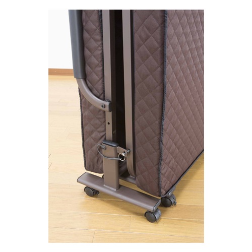 簡易的　折りたたみベット 折りたたみベッド 4つ折り 65cmx183cm 耐荷重150kg マットレス一