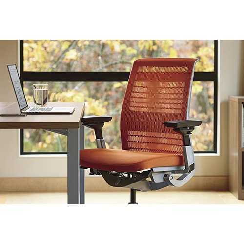 シンクチェア Steelcase ブラックフレーム オフィスチェア デスク