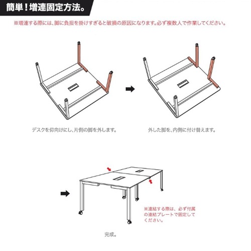 会議用テーブル セット 6人用 キャスター付 会議テーブル FMD-SC2