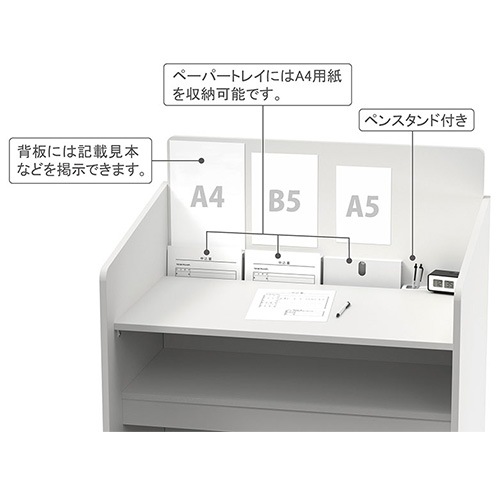 記載台 ハイタイプ 幅900×奥行600×高さ1330mm インフォメーション 記入