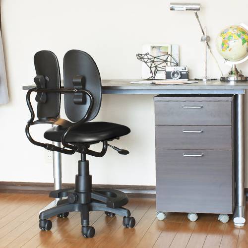 デスクチェア DUOREST FIT+ 肘なし 470×奥行470~550×高さ790~910mm DR