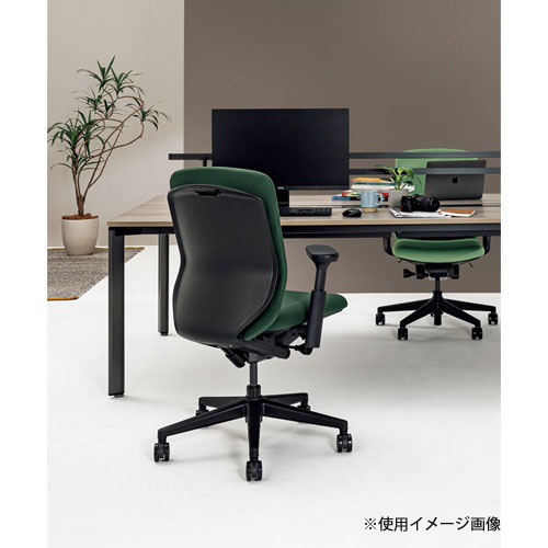 内田洋行 クレネ オフィスチェア ミドルバック ブラックシェル 5-377