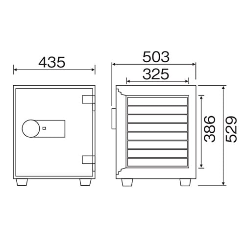 耐火金庫 40L 指紋認証 金庫 収納庫 SP52-8（商品番号：ds-sp52-8）の