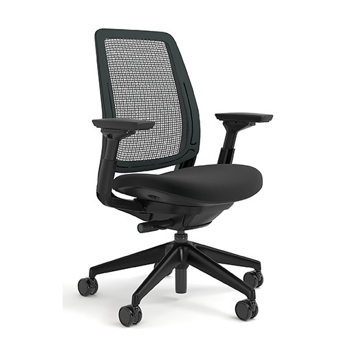 Series2 Steelcase ブラックフレーム オフィスチェア デスクチェア 436AIRBA