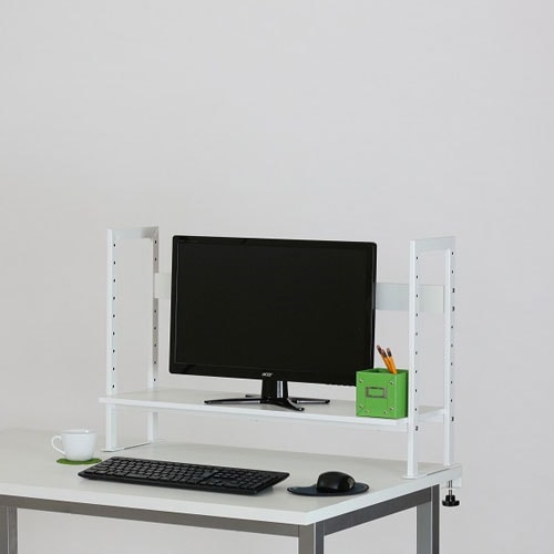 机上台 モニター台 机上ラック 幅80×奥行28×高さ55cm クランプ 13