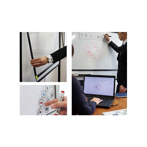 電子黒板 幅1420×奥行14×高さ820mm 62インチ コピーボード