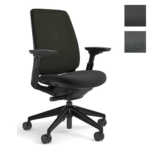 Series2 Steelcase ブラックフレーム オフィスチェア デスクチェア 436AIR3DBA