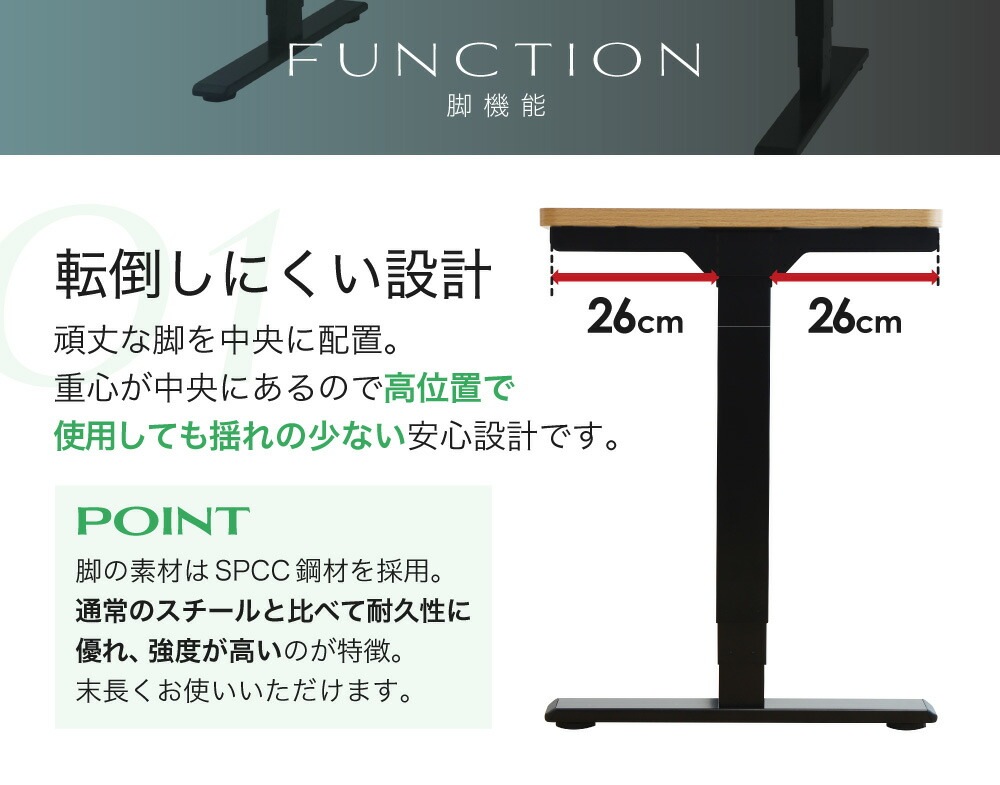 倉庫受取限定】 昇降デスク 電動 幅1200mm スタンディングデスク