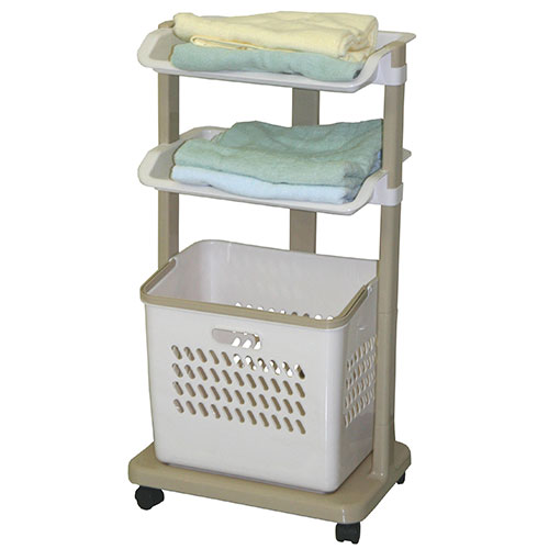 ランドリーラック 3段 ランドリーワゴン 3段 キャスター付き ランドリーバスケット ランドリーラック 4907556-153685