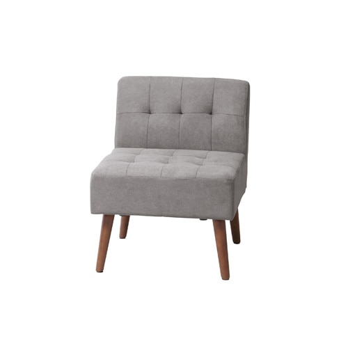 1人掛けソファ 幅560×奥行6280×高さ700mm ディープブルー グレー 布