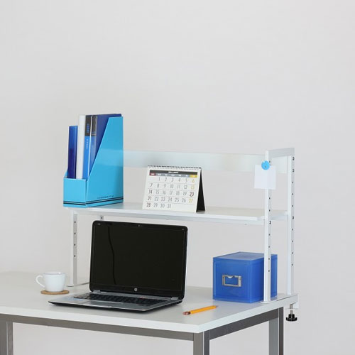 机上台 モニター台 机上ラック 幅120×奥行28×高さ55cm クランプ 13