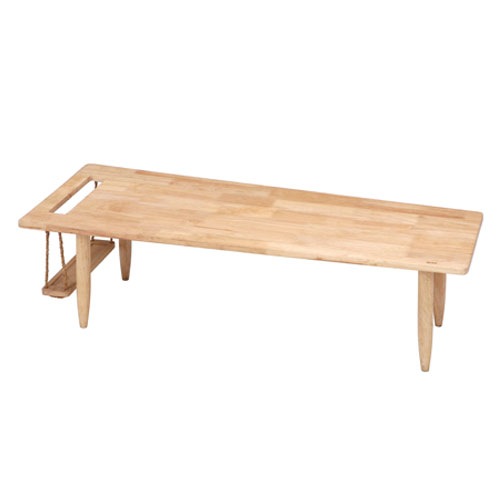 センターテーブル 幅1200×奥行500×高さ365mm マガジンラック付き 天然