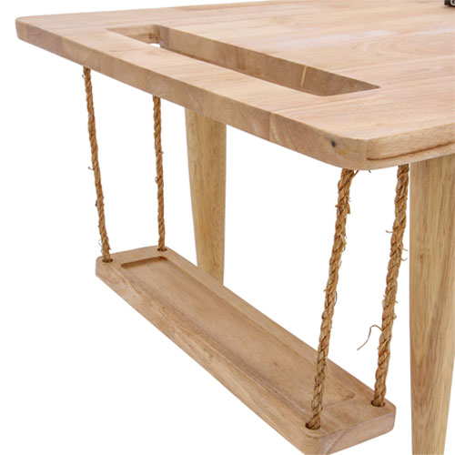 センターテーブル 幅1200×奥行500×高さ365mm マガジンラック付き 天然