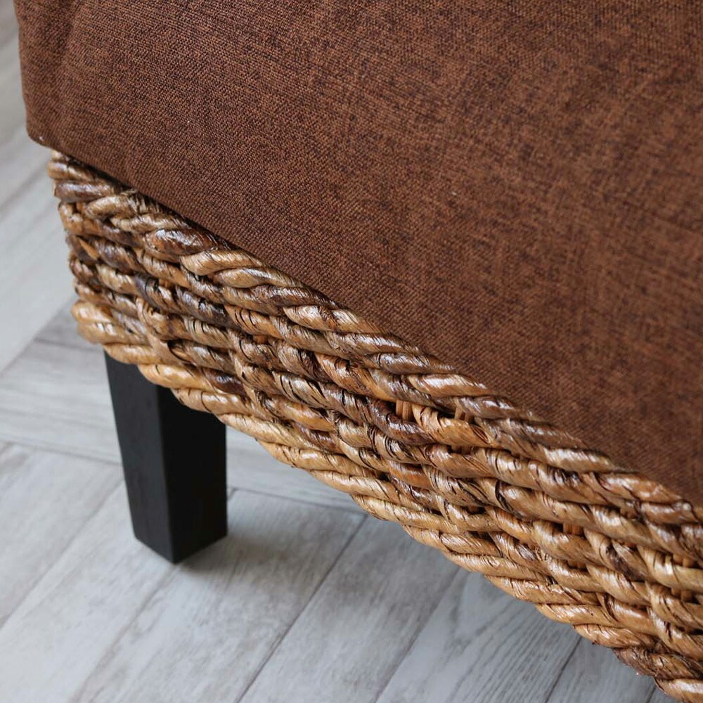 オットマン ラタン スツール 足置き 椅子 C1461AT（商品番号：55