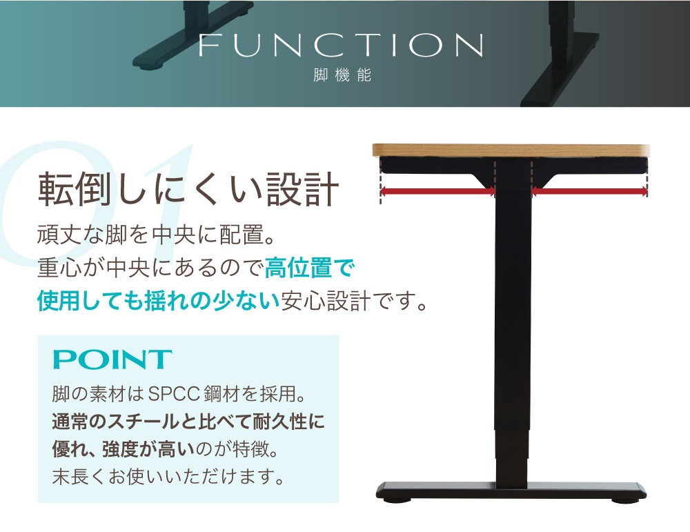倉庫受取限定】 電動昇降デスク スタンディングデスク 脚単品 ダブル