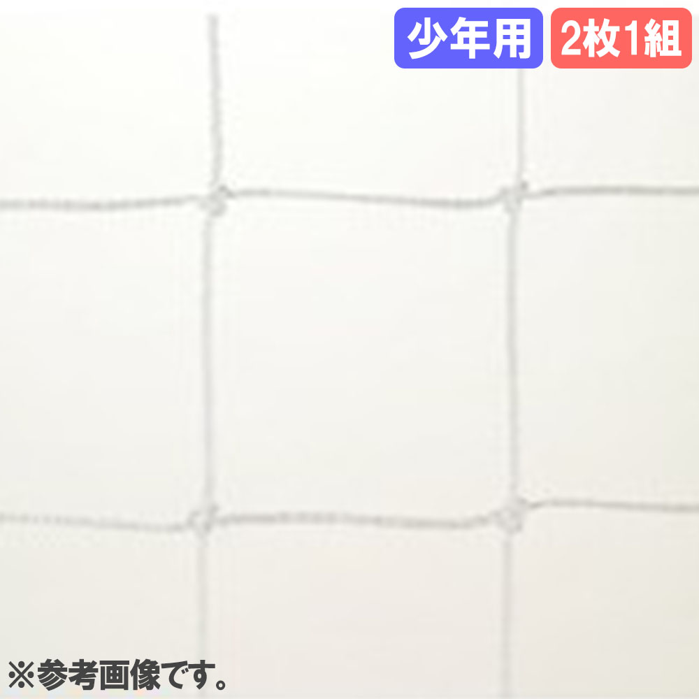三和体育 一般用サッカーゴールネット 1組 角目12cm ポリエチレン有結節440T/90本 白 幅7.44×高さ2.56×上奥行1.35×下奥行2.45m S-9492 イッパンヨウサッカーゴールネットA 三和体育 サッカーネット (s3468