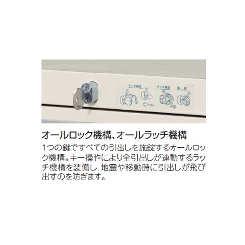 スチールマップキャビネット マップケース 鍵付き 幅730×奥行565×高さ