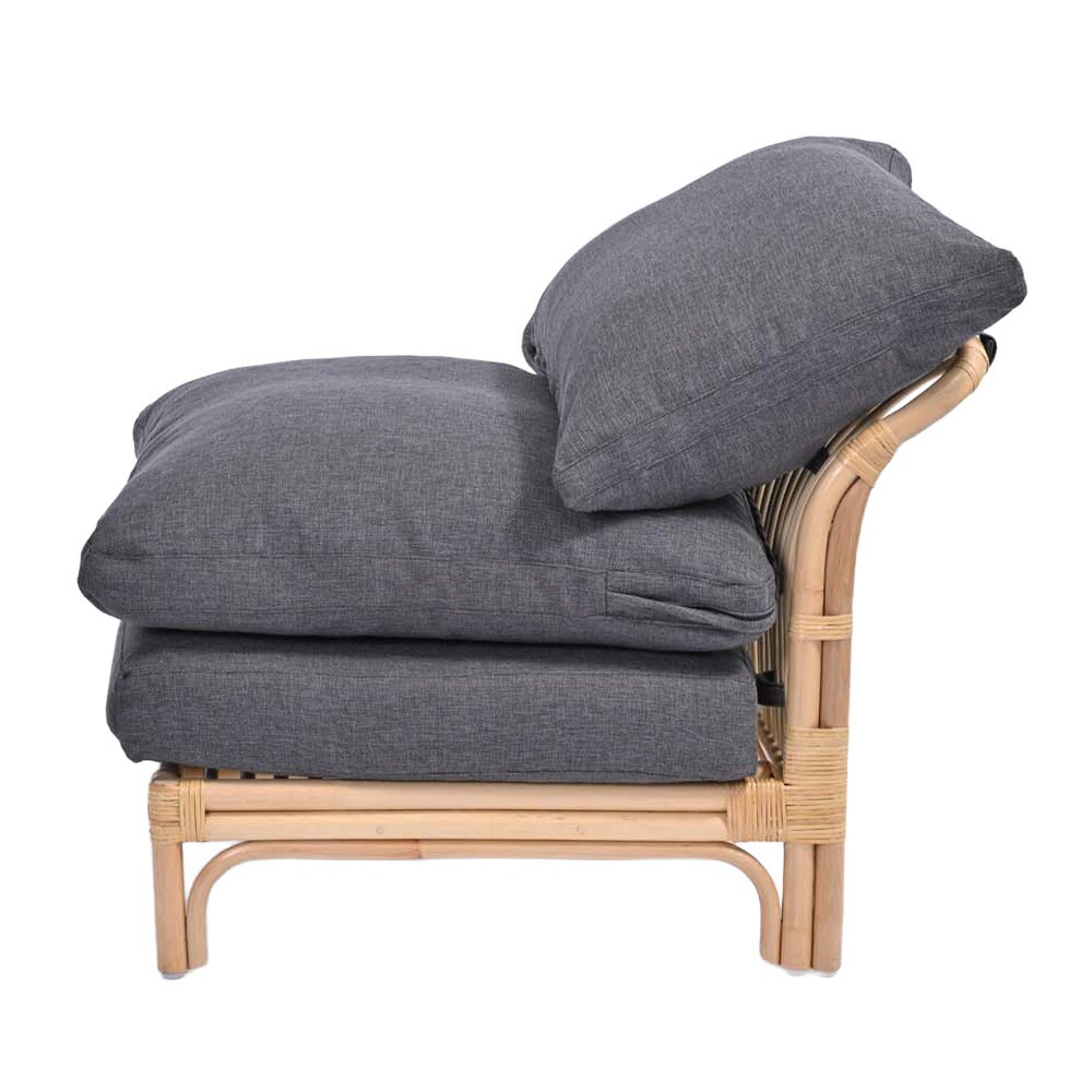 センターソファ 1人掛け ラタン 幅57cm ソファ D1261ND（商品番号：55