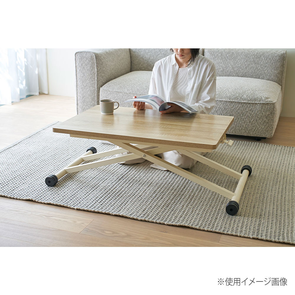 リフトテーブル 幅920～1155×奥行600×高さ125～720mm ストーングレー
