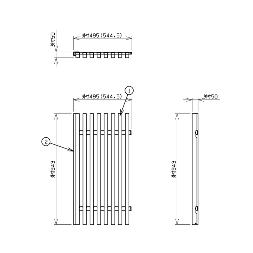 格子 高さ100cm用 90度 間仕切り パーテーション DRK-4510（商品
