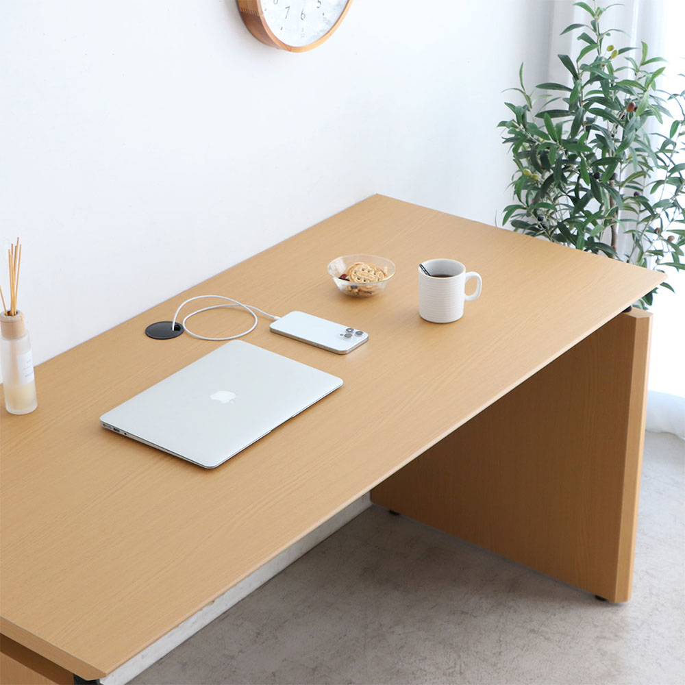 ワークデスク 幅1000×奥行650×高さ720mm パソコンデスク 平机 木目