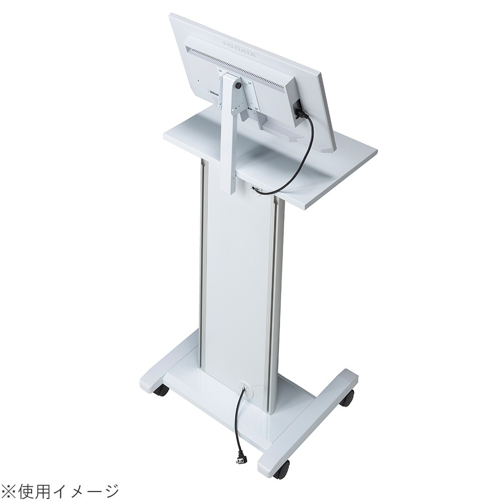 【未使用】モニタースタンド 木製 デュアルモニタースタンド 幅74-103cm 奥行27cm 高さ12cm