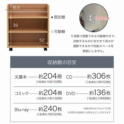 大型 イス収納可 棚調整可能 ラック リビング収納 収納棚 ブラック クローゼット 収納 ラック 本棚 2個セット 幅19 奥行58 キャスター付き