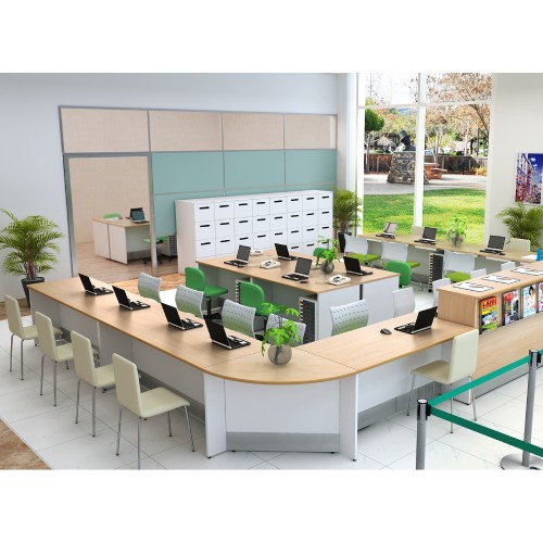 ローカウンター 幅1800×奥行700×高さ720mm スチール 受付カウンター