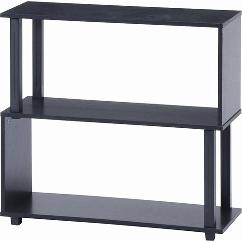 ディスプレイラック 2段 幅800×奥行298×高さ769mm S字 オープン