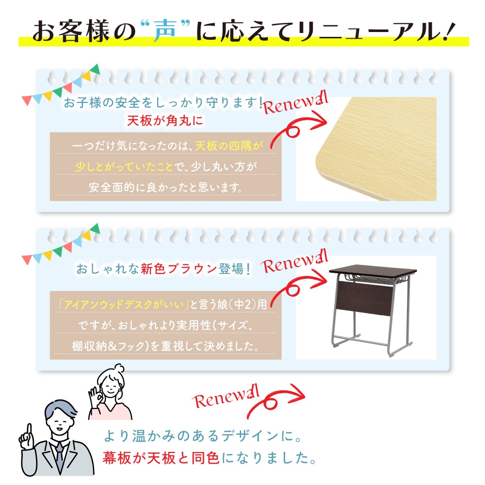 倉庫受取限定】 学習机 シンプル 学校 塾 GD-6545-SO（商品番号：nf-gd
