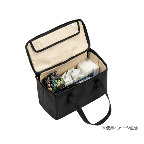 アメニティバッグ Mサイズ 幅325×奥行170×高さ196mm ブラック ナイロン