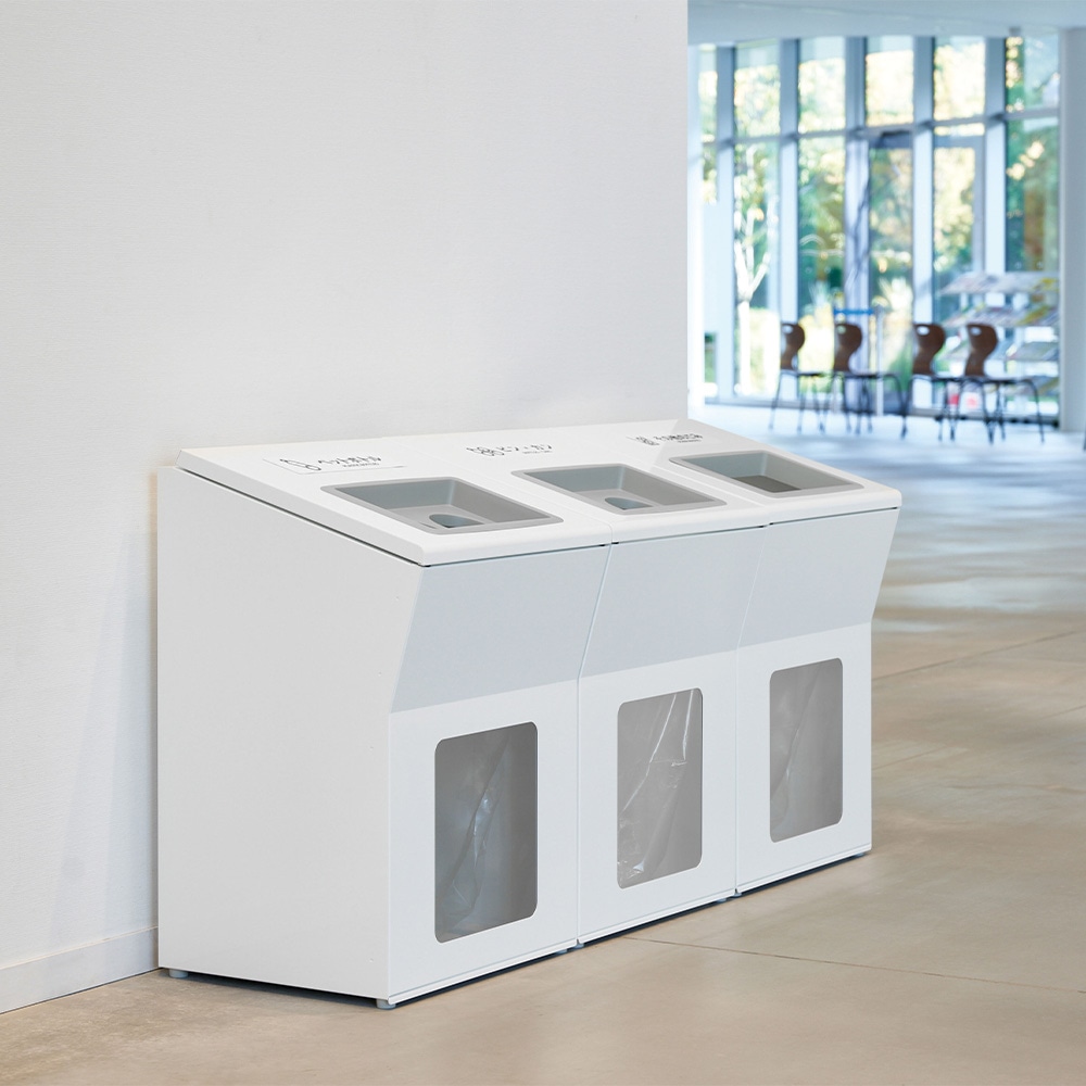 ゴミ箱 ホワイト 丸穴 100L ダストボックス YW-476L-ID（商品番号：ys