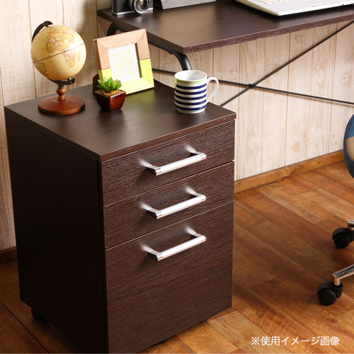 サイドワゴン 3段 幅400×奥行400×高さ600mm デスクワゴン 袖机 SC4060