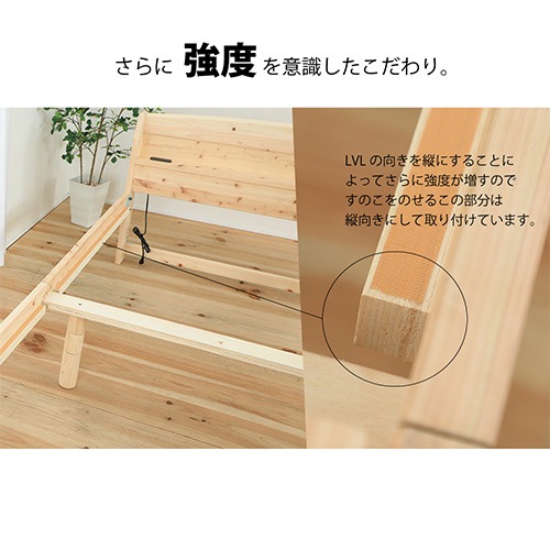 【超美品】ダブルベッド　すのこベッド ベッドフレーム 宮付き タンスのゲン ベッド ダブル すのこベッド ベッドフレーム ダブル