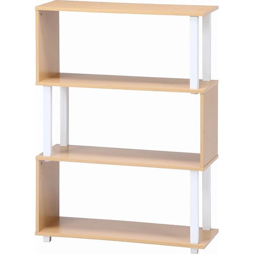 ディスプレイラック 3段 幅800×奥行298×高さ1126mm S字 オープン