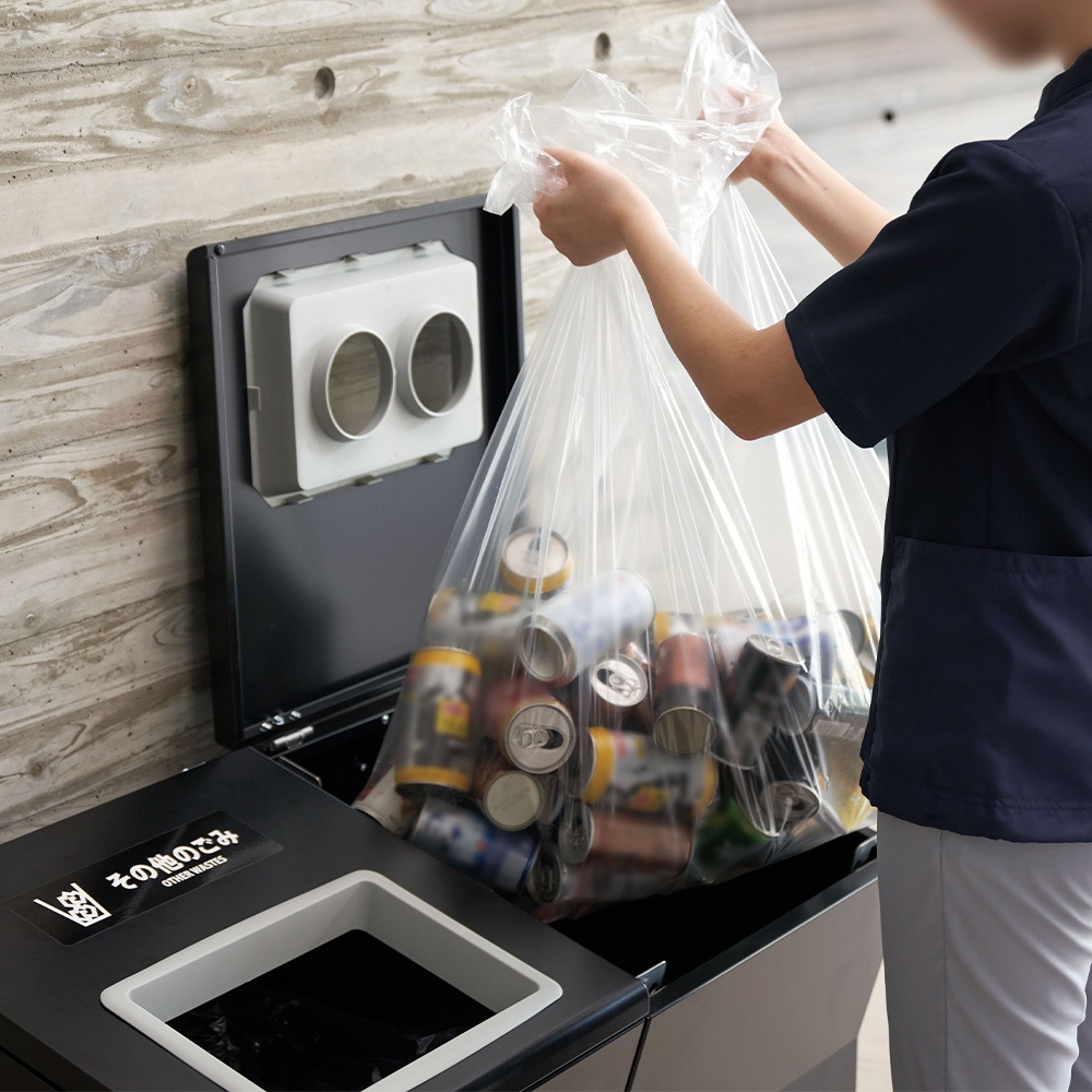 ⚠️空箱のみ⚠️ ゴミ箱 ブラック 角穴 100L ダストボックス YW-477L-ID（商品番号：ys