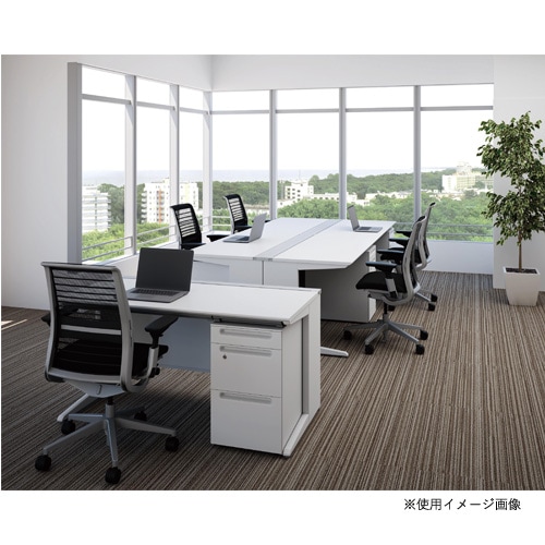 オフィスデスク 幅1100×奥行600×高さ720mm 平机 中央引出し無 作業