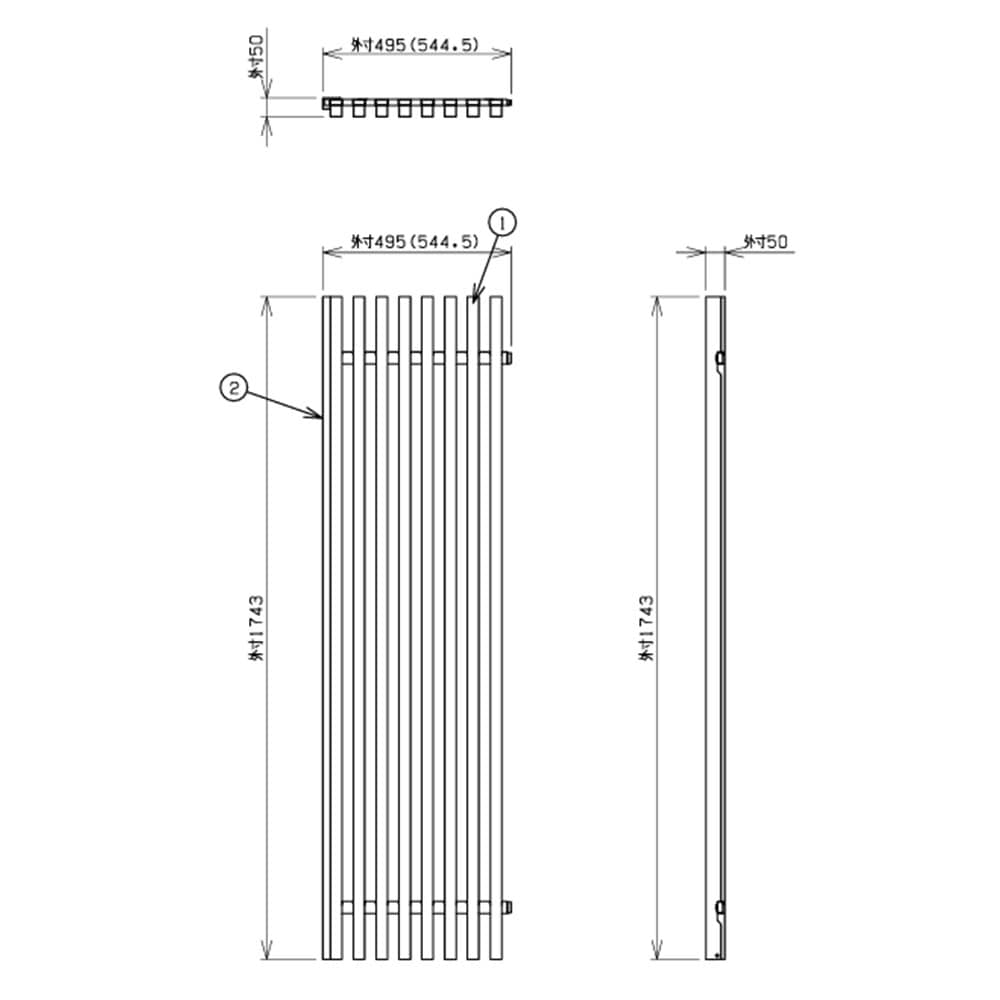 格子 高さ180cm用 90度 間仕切り パーテーション DRK-4518（商品