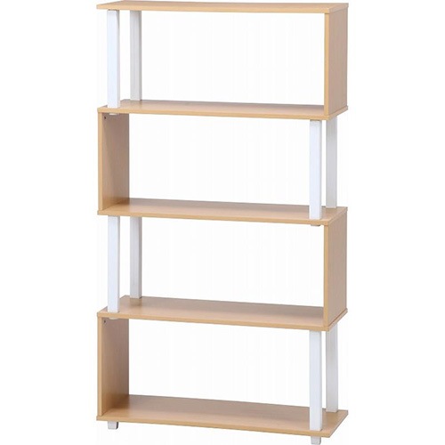 ディスプレイラック 4段 幅800×奥行298×高さ1483mm S字 オープン