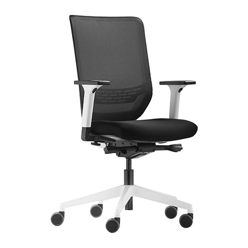 To-sync DAUPHIN ブラック/ホワイトフレーム オフィスチェア デスク