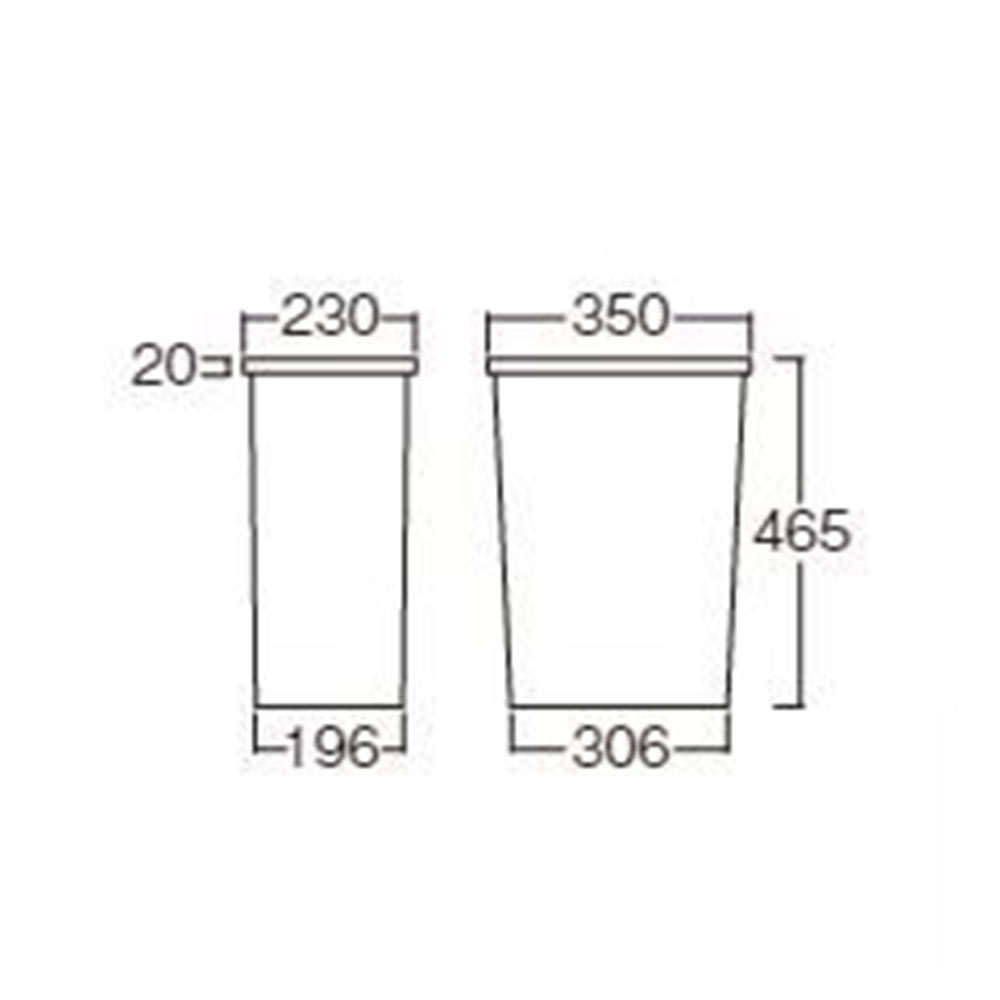 ゴミ箱 25L 山崎産業 ごみ箱 屑入れ YW-117L-PC（商品番号：ys-yw-117l