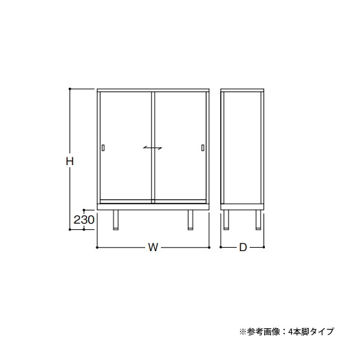 ショーケース ファミリア2 幅1200×奥行450×高さ1500mm 下台付き