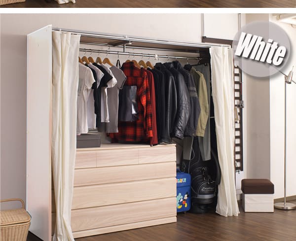 調整可能ハンガーラック カーテン付き 楽天市場】カーテン付き 突っ張り ハンガーラック 幅90-133 奥行36 高