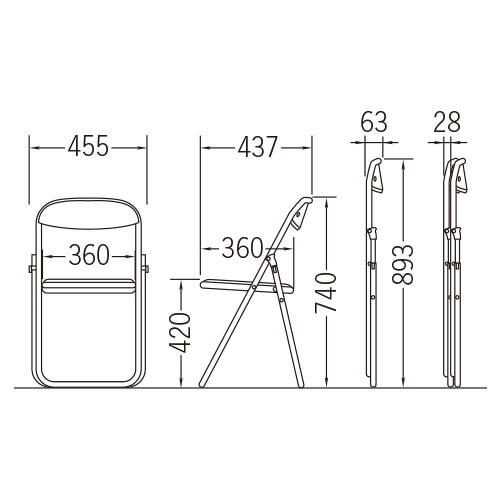 椅子6脚 パイプ椅子 6脚セット ビニールシート 折りたたみチェア 折りたたみ