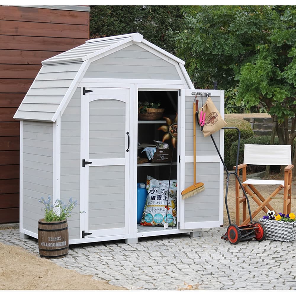 収納庫 幅1610×奥行900×高さ1870mm ギャンブレル屋根 倉庫 物置 KGAM