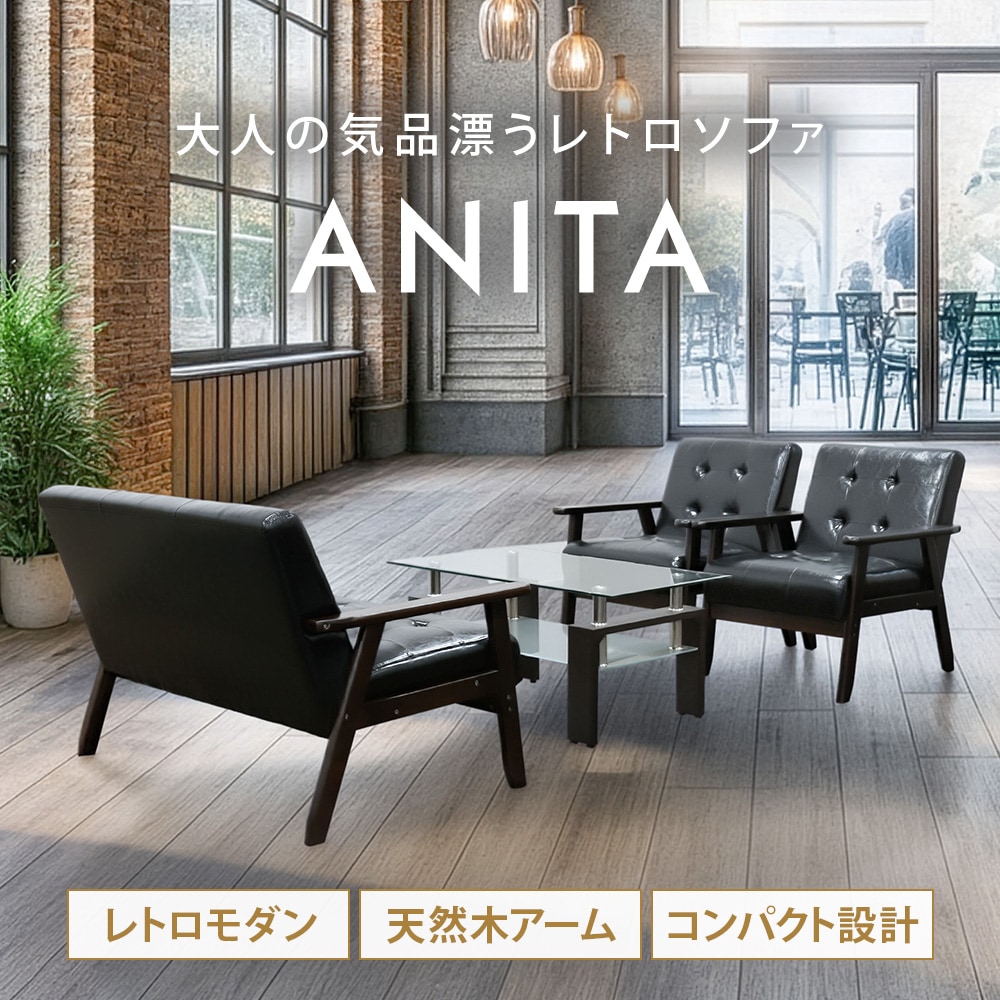 応接セット 4点セット 4人 応接 ソファ ANITA-2-T5S（商品番号：ANITA