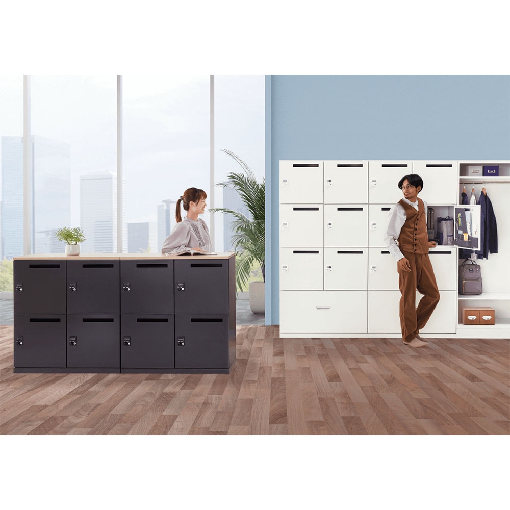 ロッカー 6人用 鍵付き コンセント付 パーソナルロッカー PK-0913CMPP6