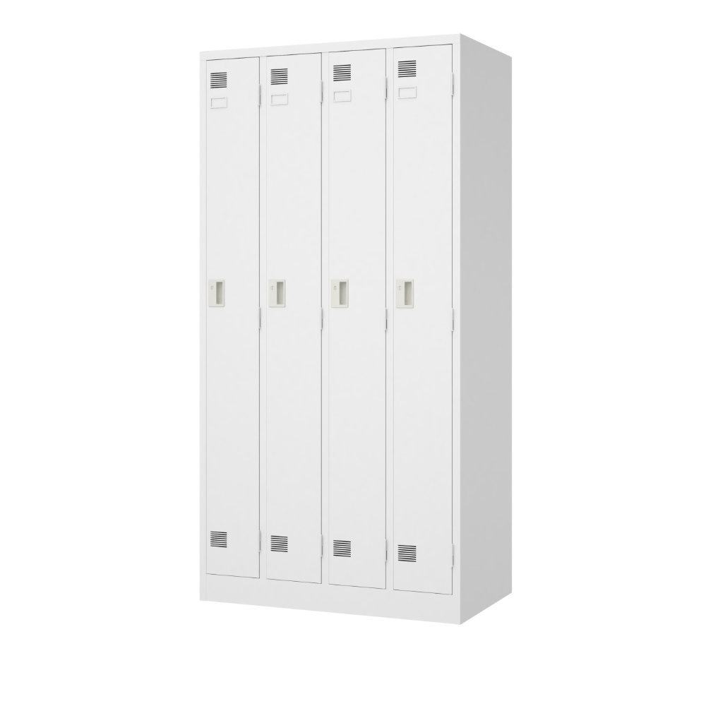 ロッカー 4人用 スリム シリンダー錠 スチールロッカー LW-4（商品番号 
