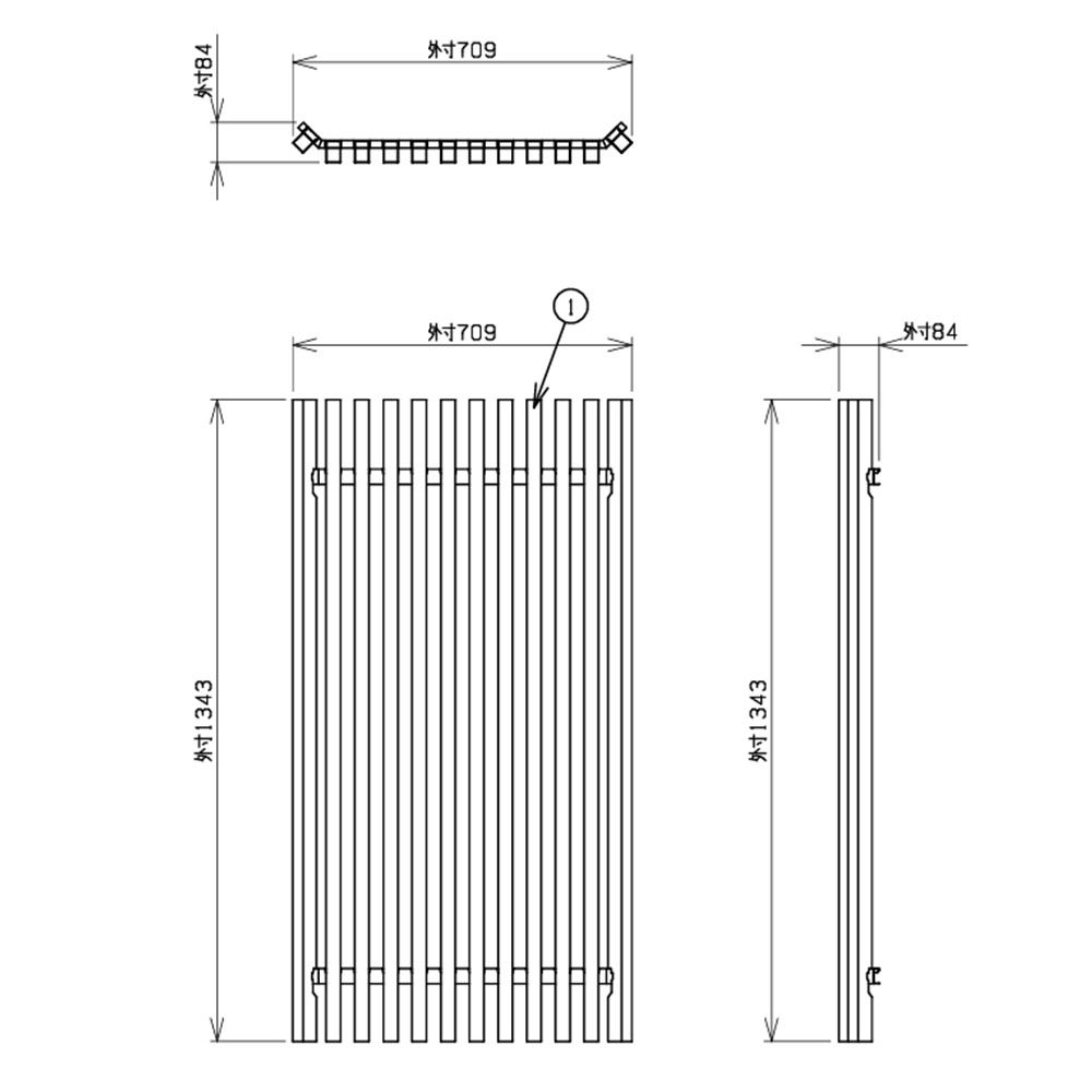 格子 高さ140cm用 45度 間仕切り パーテーション DRK-N4514（商品番号