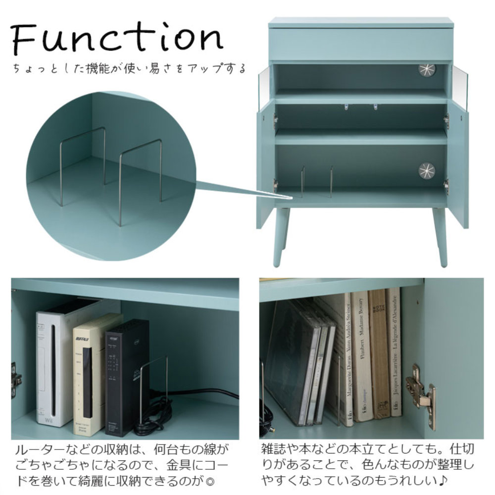 キャビネット 幅60.5cm シェルフ 収納ラック 電話台 fy-0258（商品番号